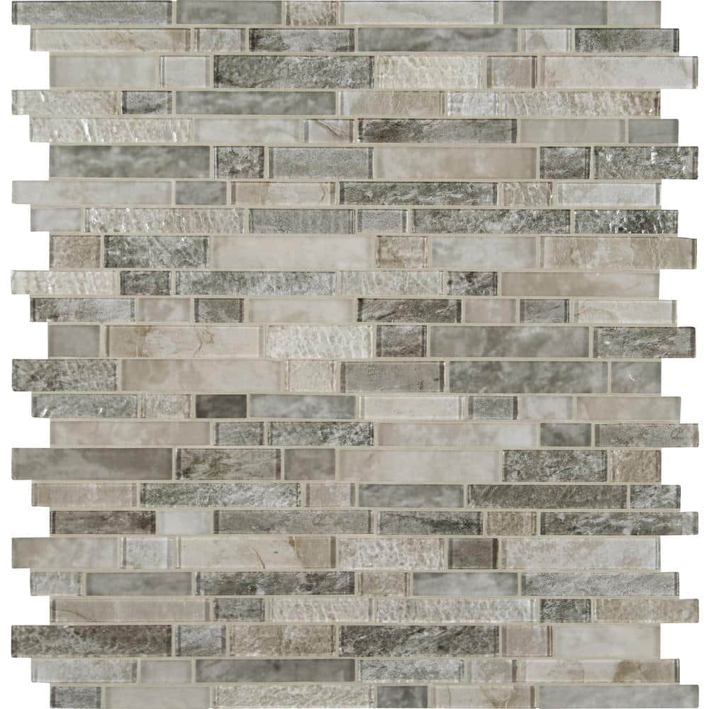 MSI Savoy Interlocking 12 in. x 12 in. x 8mm Glass Mesh-Mounted Mosaic Tile (10 sq. ft. / case)