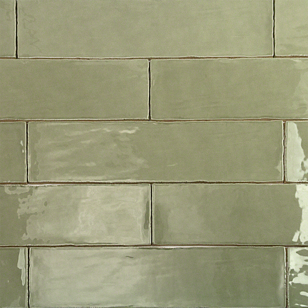 Lancaster Celery Green 3x12 Polished Ceramic Subway Tile