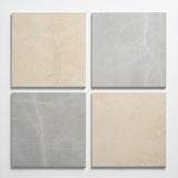 Fortunato Marfil Beige and Amani Gray 12x12 Polished Porcelain Checkerboard Tile