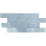 Lux Tile Aruba Blue 5x10 Polished Ceramic Subway Wall Tile