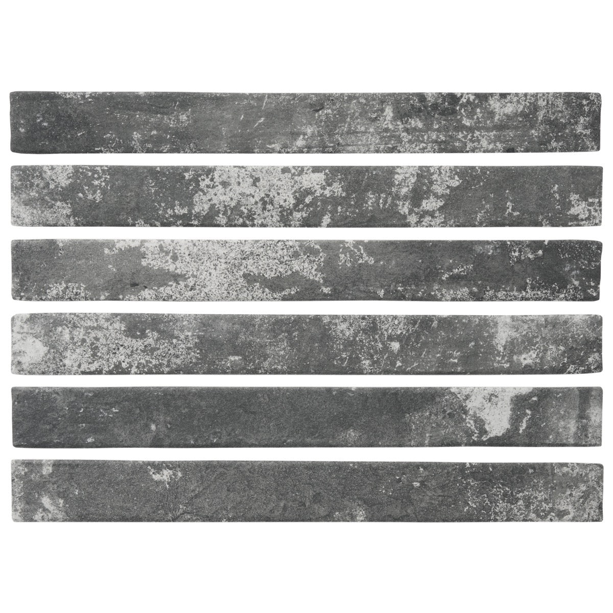 English Brick Dark Gray Matte Porcelain Tile - 2x18 Subway Tile