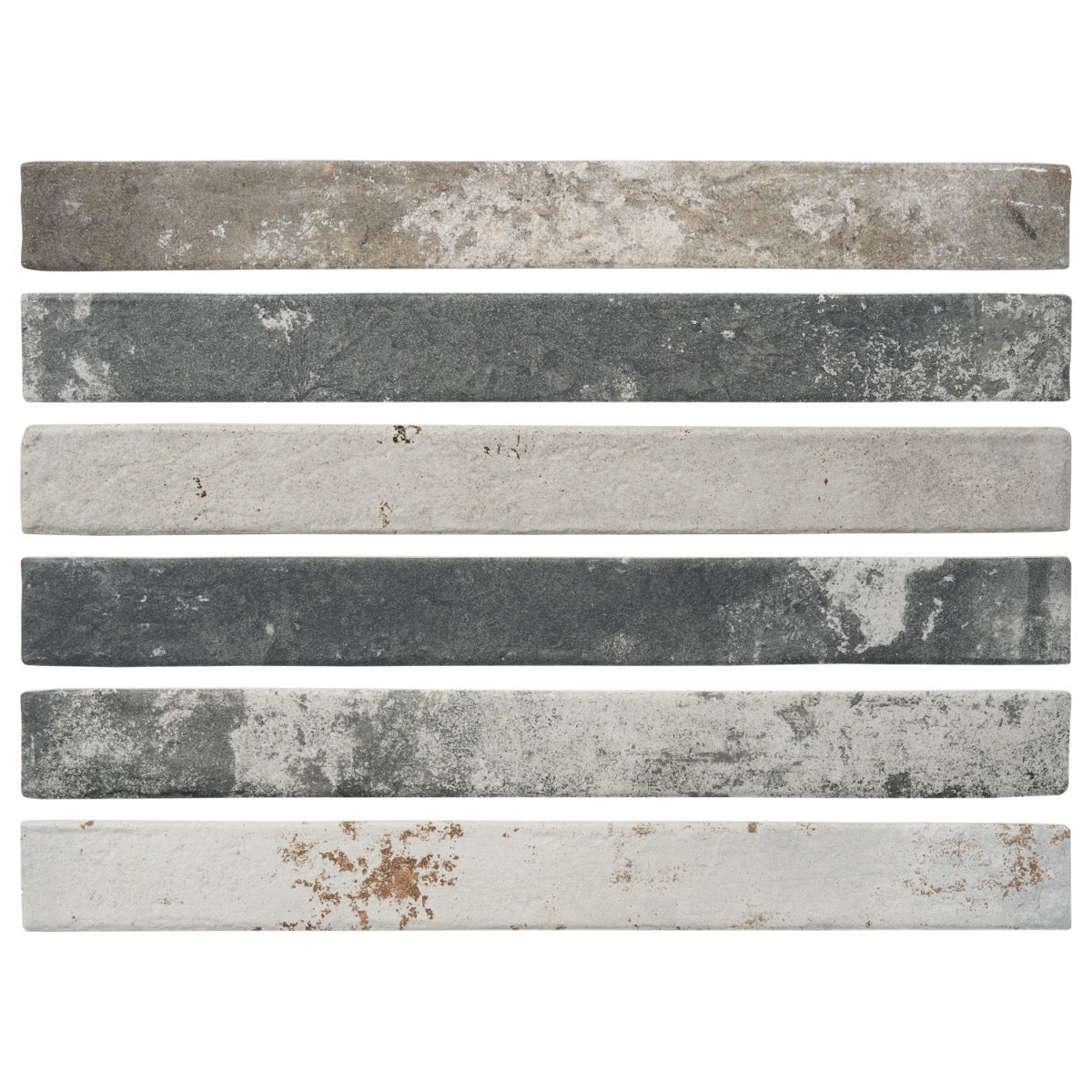 Industrial Red Mix Matte Porcelain Tile - 2x18