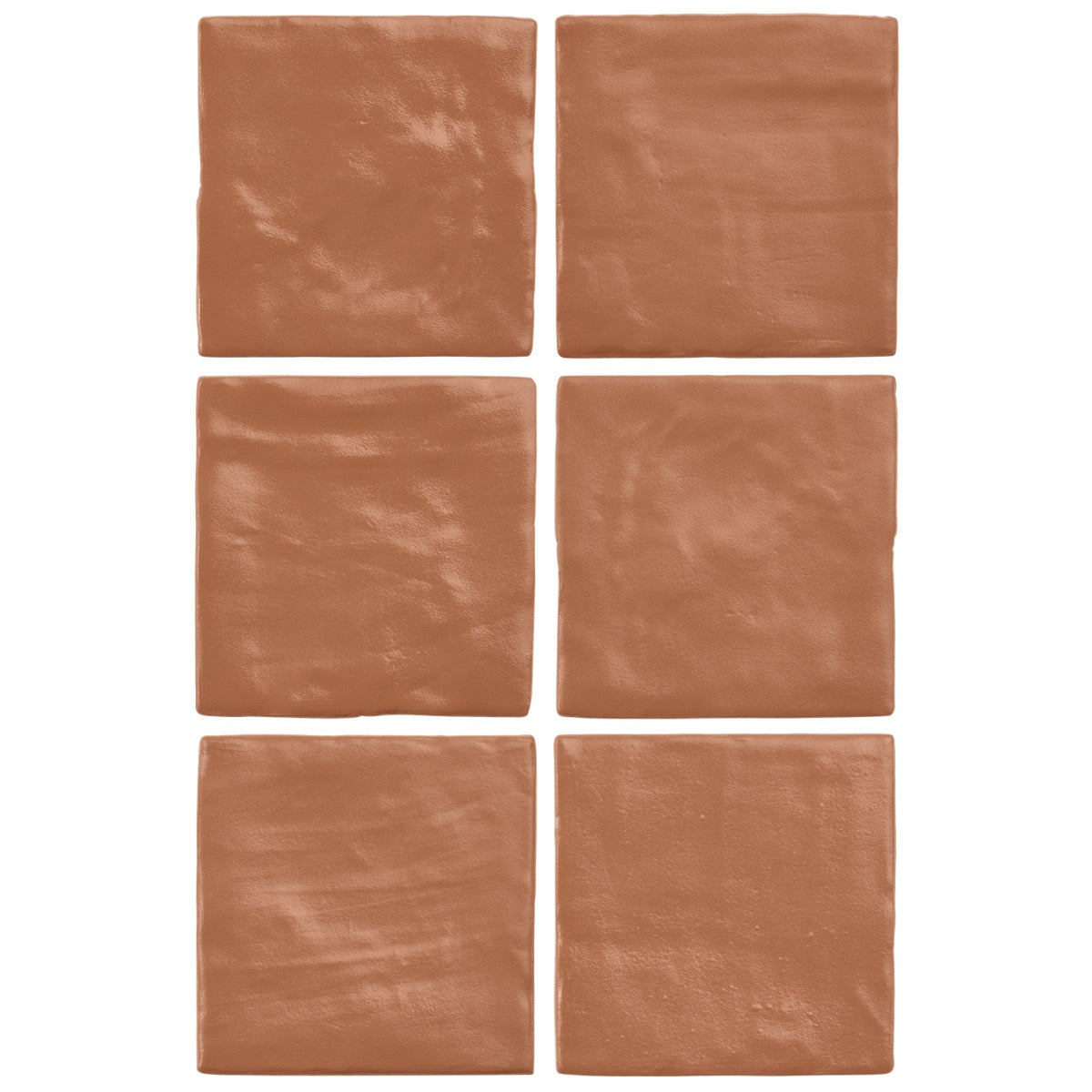 Montauk Terracotta 4x4 Mixed Finish Ceramic Tile - Tilebar