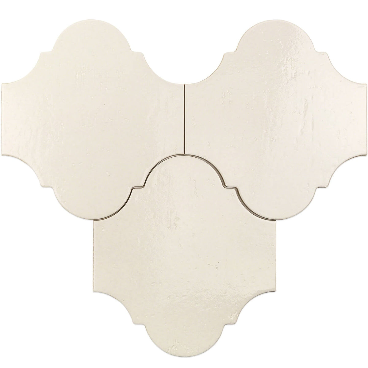Cavallo Swiss Coffee Beige 8x10 Arabesque Glossy Porcelain Tile