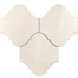 Cavallo Swiss Coffee Beige 8x10 Arabesque Glossy Porcelain Tile