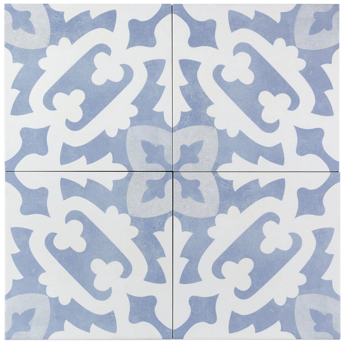 Bond Tile Moma Light Blue Encaustic 9x9 Glazed Porcelain Tile