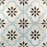Bella Prado Blue 9x9 Matte Porcelain Tile for Residential and Commercial Use