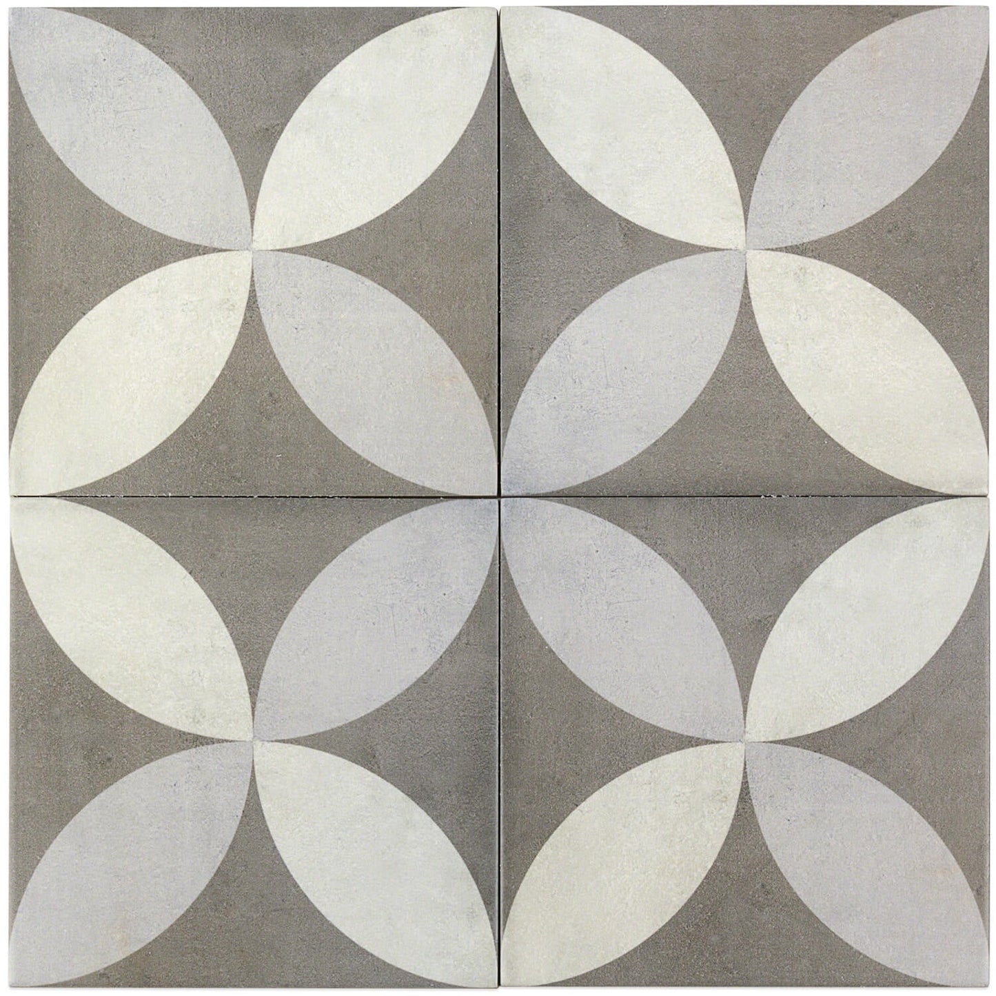 Bella Saatchi Gray 9x9 Matte Porcelain Tile - Encaustic Look