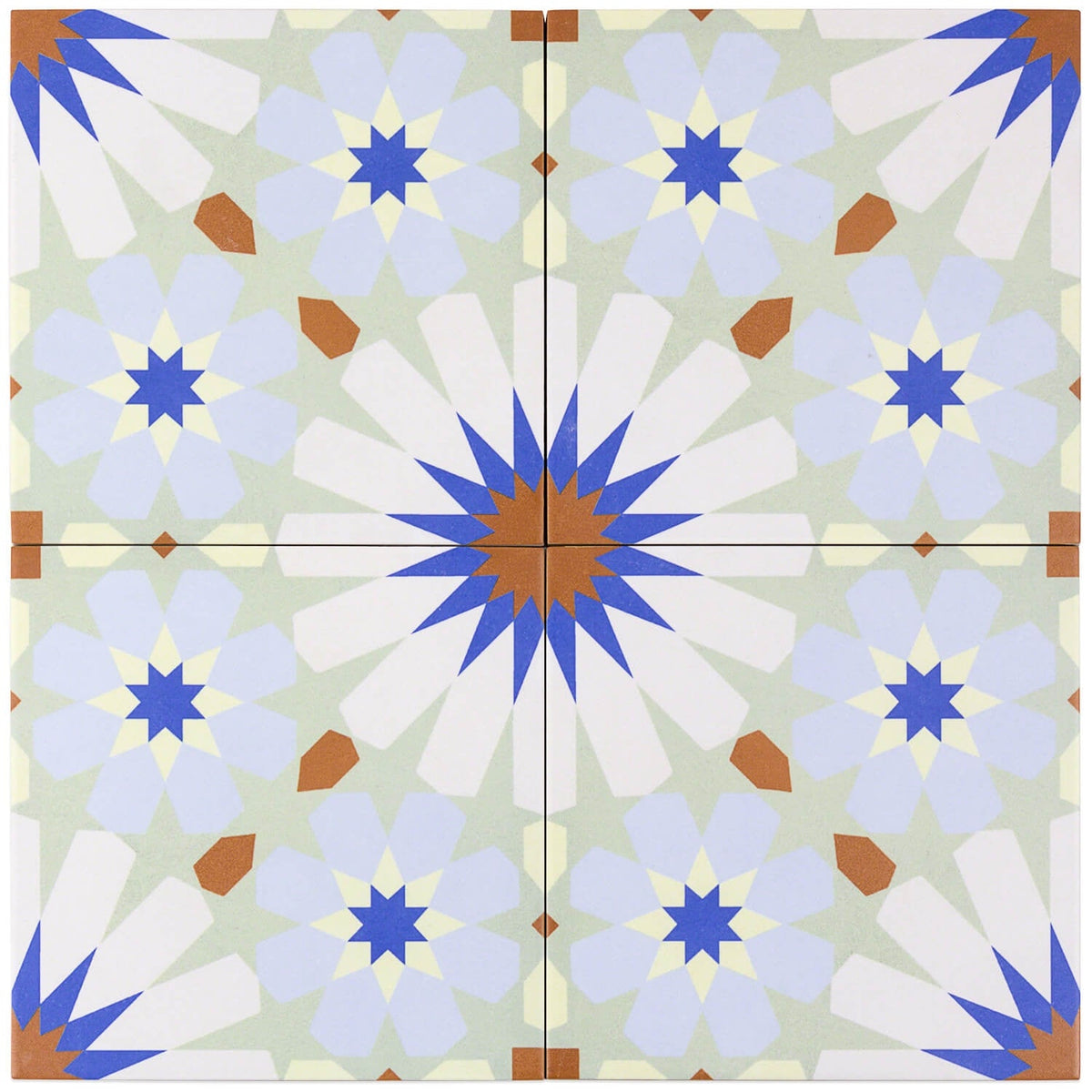 Bond Tile Uffizi Multicolored Encaustic 9x9 Glazed Porcelain Tile