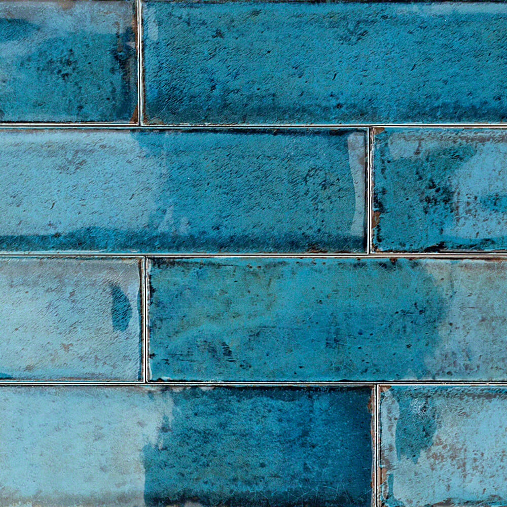 Castle Denim Blue 3x12 Polished Ceramic Subway Tile - Lux Tile