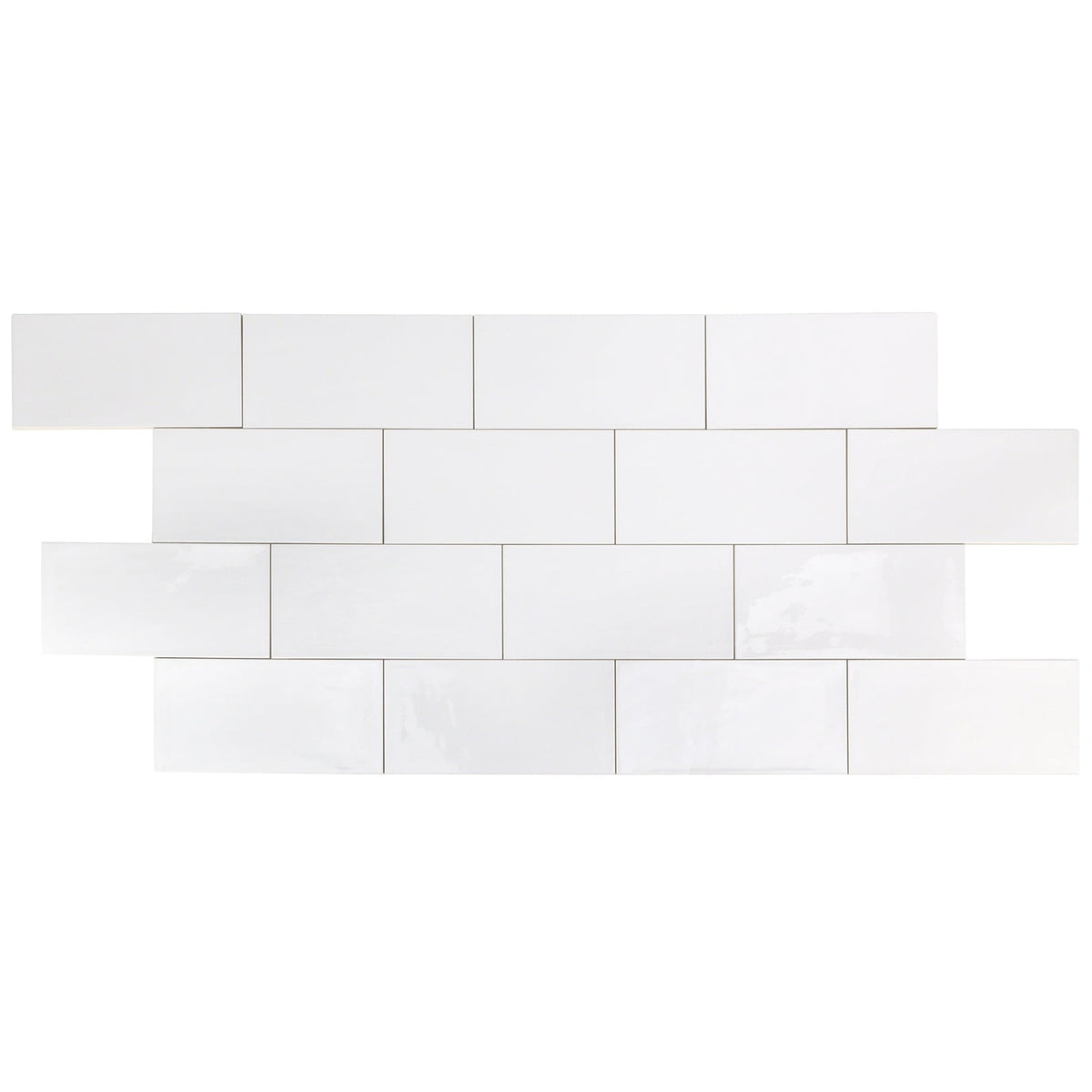 Aruba White 5x10 Polished Ceramic Subway Tile - Lux Tile