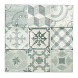 Santa Monica Cold Deco Gray 4x12 Polished Ceramic Wall Tile