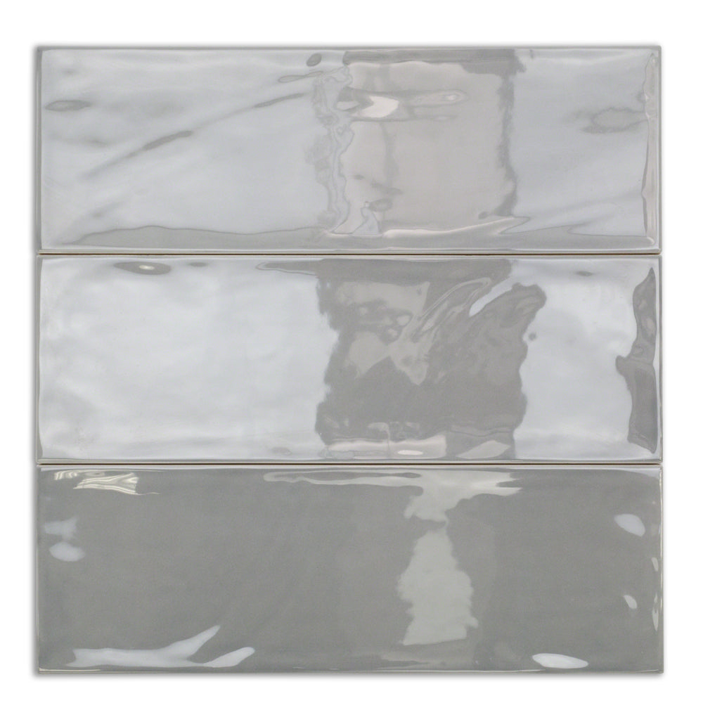 Santa Monica Gray 4x12 Polished Ceramic Subway Tile