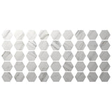 Amalfi Statuario White 6" Hexagon Polished Porcelain Tile - Lux Tile