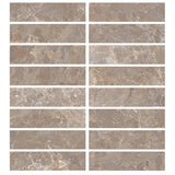 Lux Tile Marmo Perfetto Tortora Gray 4x16 Semi-Polished Porcelain Tile