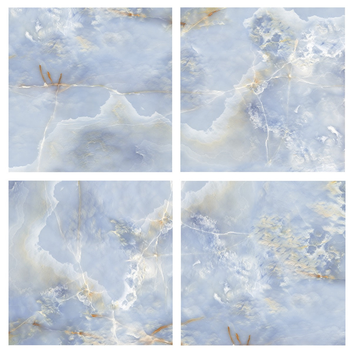 Tilebar Lumina Onyx Caspian Blue 24x24 Polished Porcelain Tile