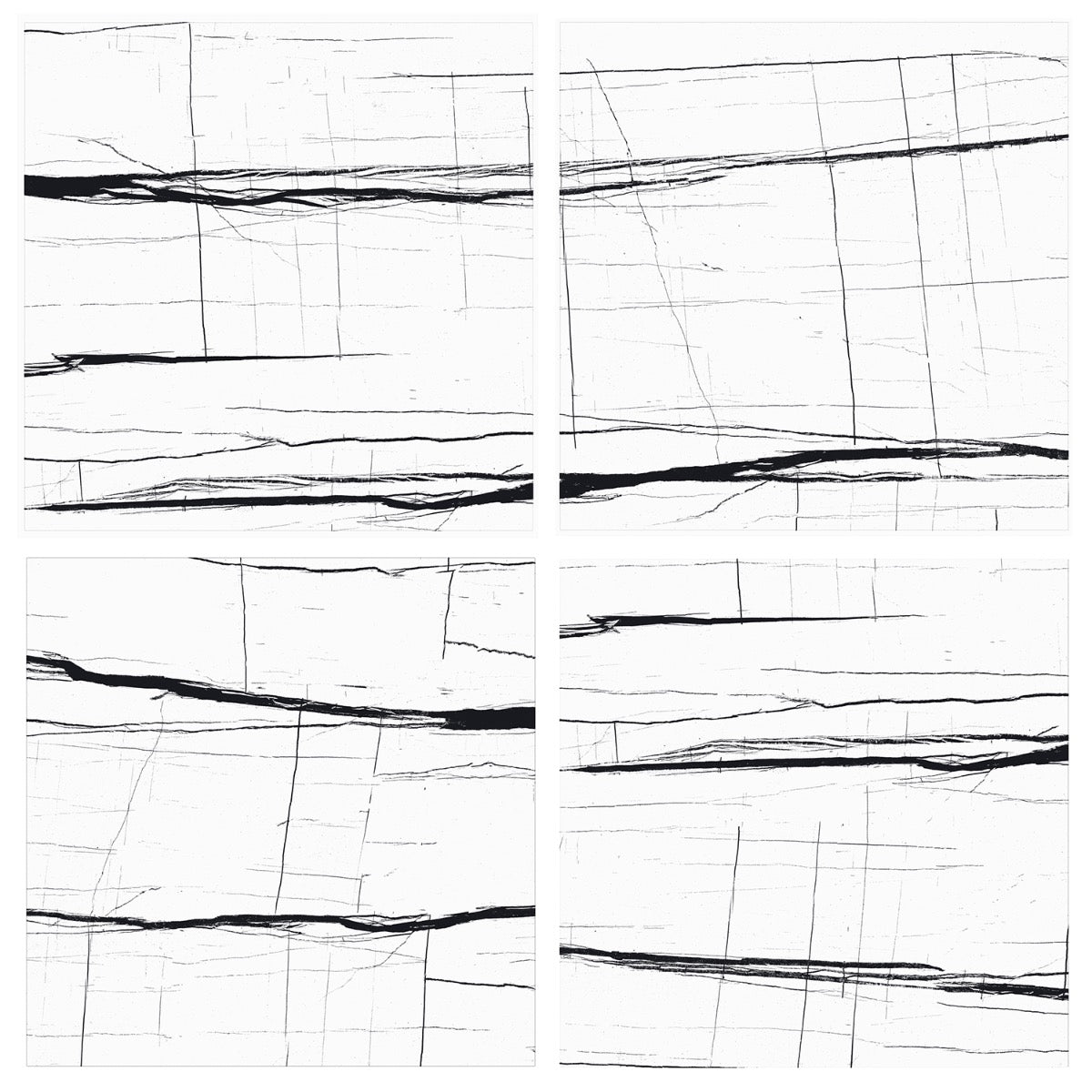 Lumina Sahara Noir Black & White 24x24 Polished Porcelain Tile