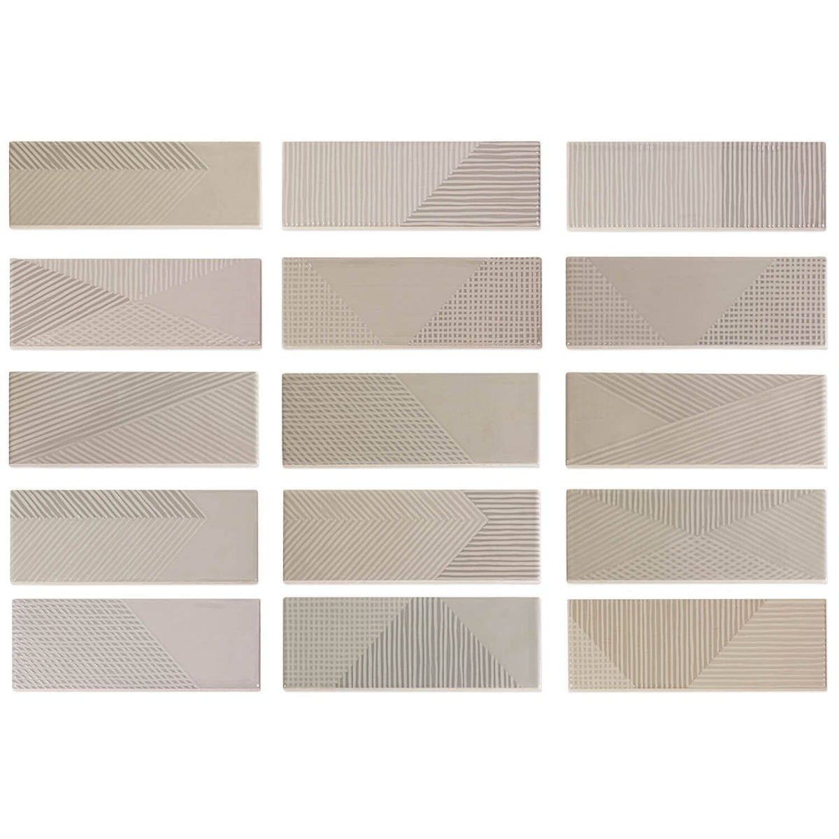 Lux Tile Enigma Gray Pearl 2x8 Textured Polished Ceramic Subway Tile