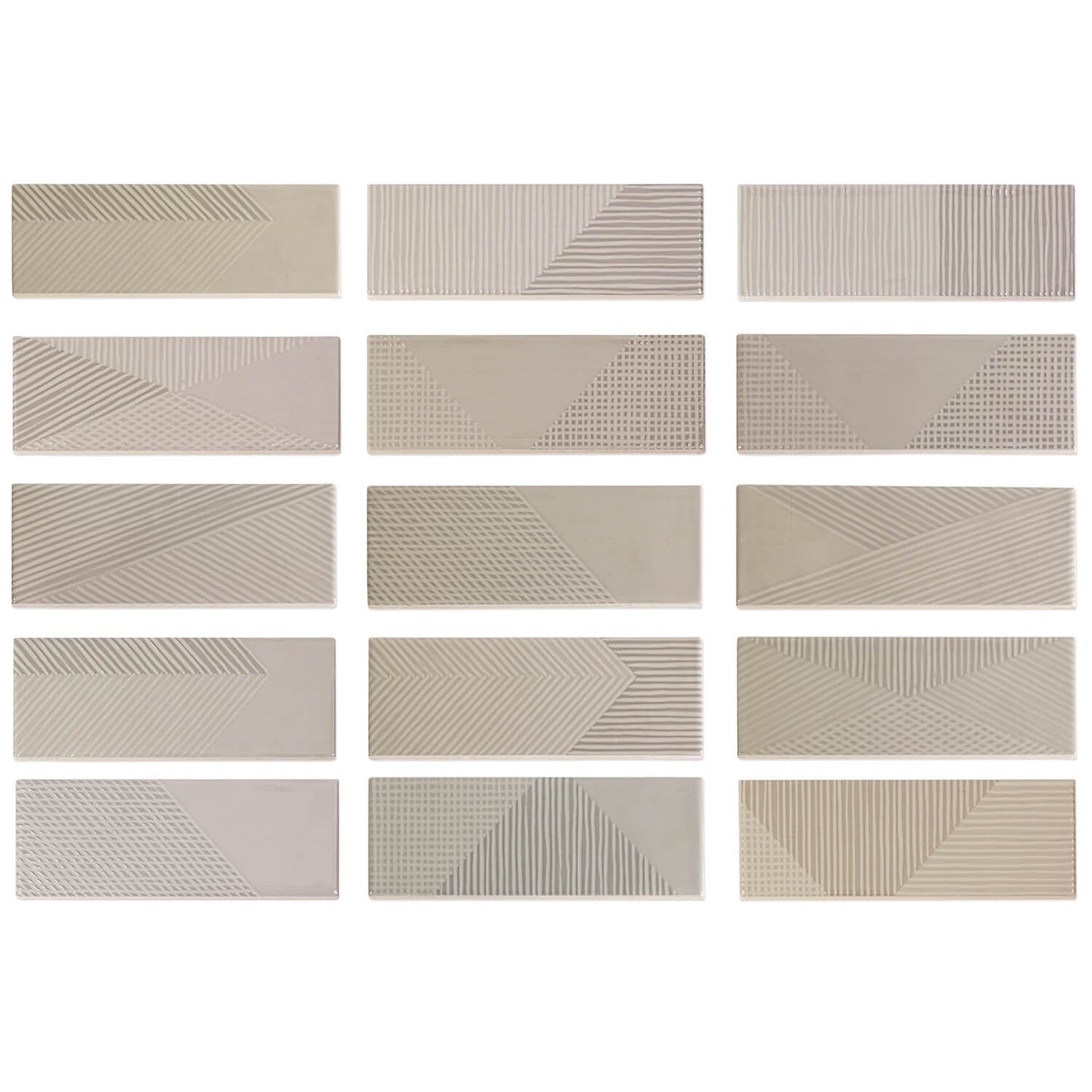 Lux Tile Enigma Gray Pearl 2x8 Textured Polished Ceramic Subway Tile