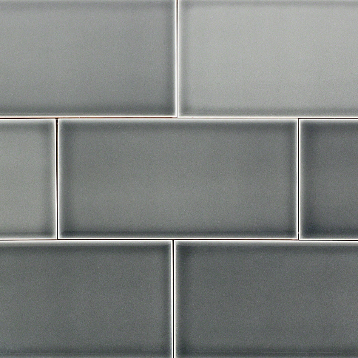 Vector Antracita Gray Polished Ceramic Subway Tile 4x8