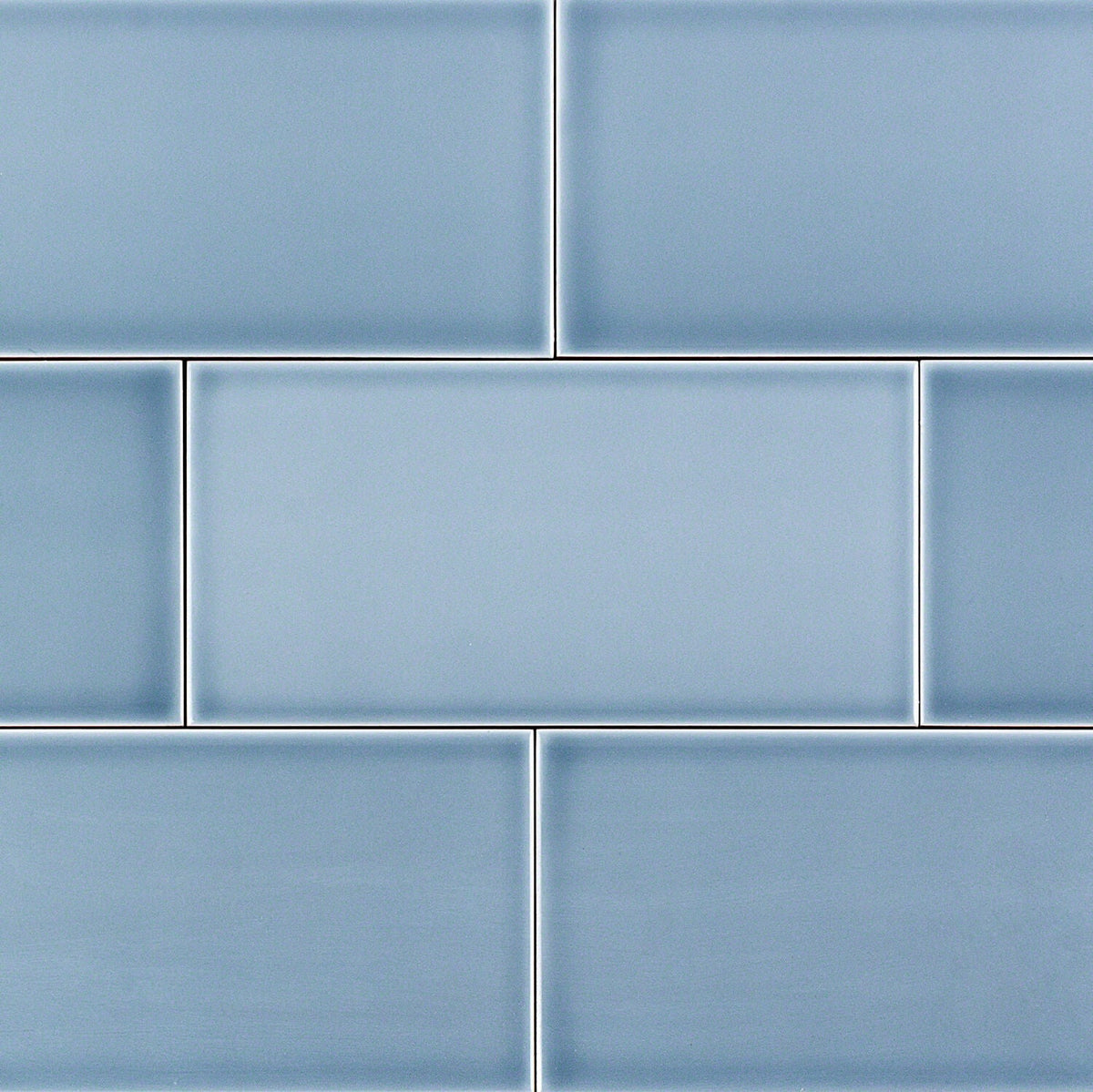 Vector Azul Blue 4x8 Polished Ceramic Subway Tile - Made in Spain