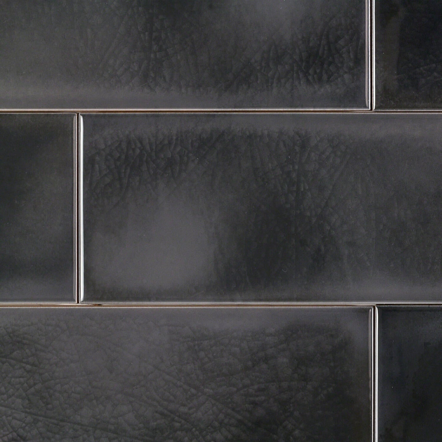 Diesel Camp Smoke Black 4x12 Glossy Ceramic Subway Tile - Lux Tile