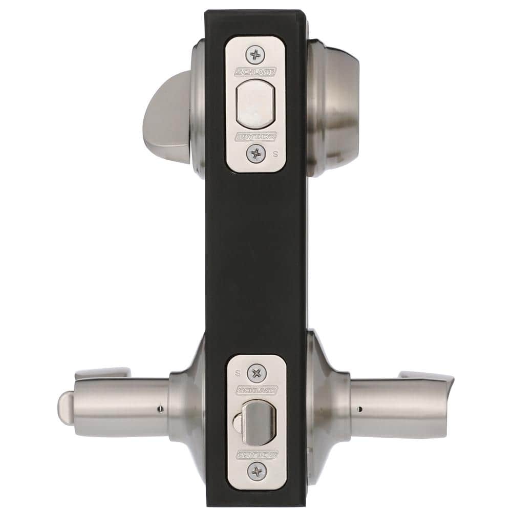 Schlage Accent Satin Nickel Single Cylinder Deadbolt and Entry Door Lever Combo Pack