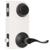 Schlage Accent Aged Bronze Single-Cylinder Deadbolt & Keyed Entry Lever Combo Pack, FB50N V ACC 716