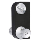Schlage Satin Chrome Single Cylinder Deadbolt with Bell Entry Door Knob Combo Pack