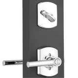 Schlage Greenwich Bright Chrome Single Cylinder Deadbolt with Broadway Entry Door Lever Combo Pack