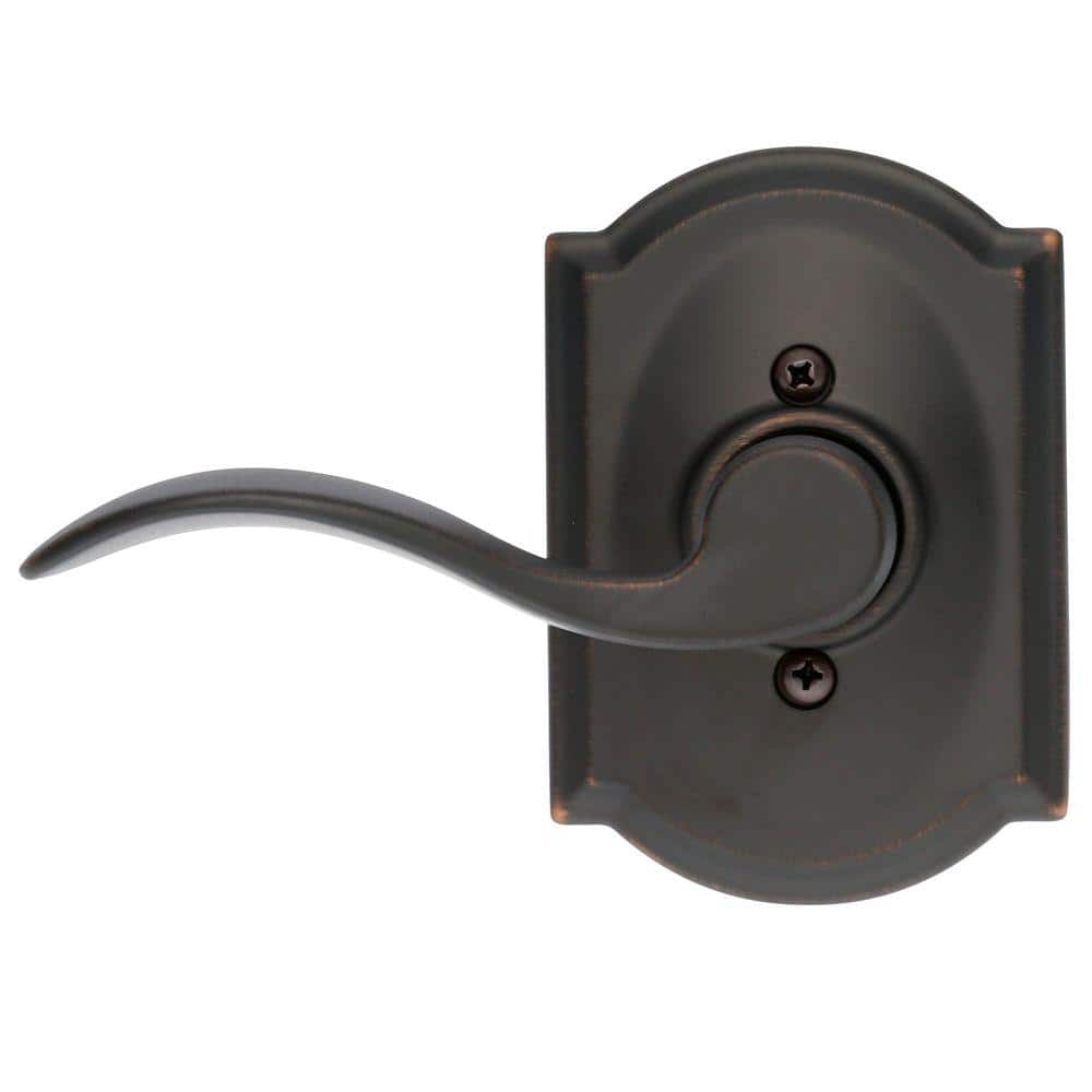 Schlage Accent Aged Bronze Left-Handed Dummy Door Lever with Camelot Trim