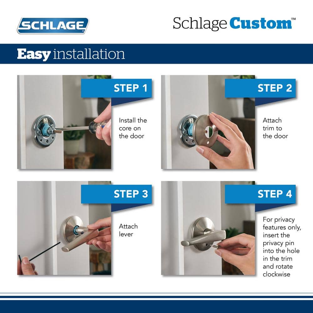 Custom Latitude Matte Black Kinsler Trim Dummy Door Lever (2-Pack)