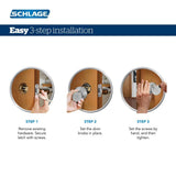 Schlage Siena Satin Nickel Dummy Door Knob