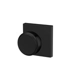 Schlage Custom Bowery Matte Black Collins Trim Dummy Door Knob (2-Pack)