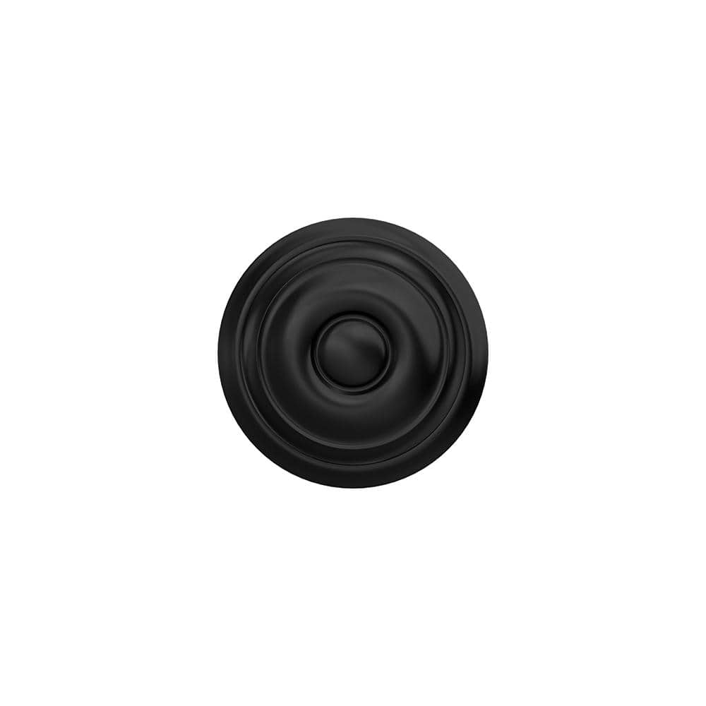 Schlage Custom Georgian Matte Black Dummy Door Knob with Alden Trim (2-Pack)