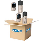 Schlage Camelot Satin Nickel Connect Smart Door Lock with Alarm (2-Pack)