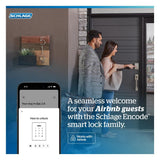 Schlage Century Satin Nickel Electronic Encode Smart WiFi Deadbolt with Alarm