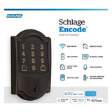 Schlage Camelot Aged Bronze Encode Smart WiFi Lock with Alarm