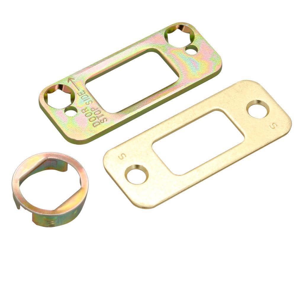 Schlage Camelot Bright Brass Connect Smart Lock with Alarm and Georgian Door Knob Handleset