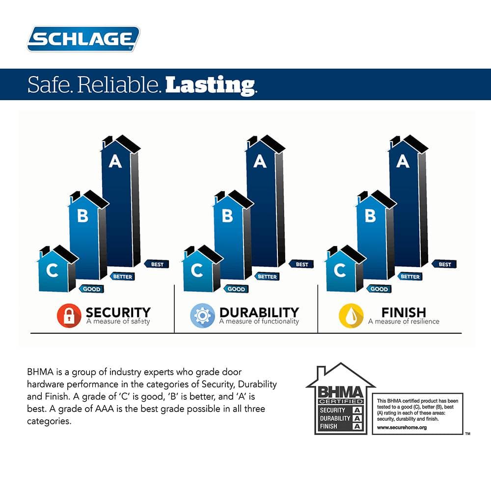 Schlage Camelot Encode Smart Wi‑Fi Door Lock with Alarm and Accent Lever Handleset, Aged Bronze