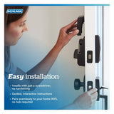Schlage Century Encode Smart Wi‑Fi Door Lock with Alarm & Latitude Lever Handleset – Satin Nickel