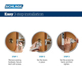 Schlage Accent Matte Black Keyed Entry Door Lever with Addison Trim