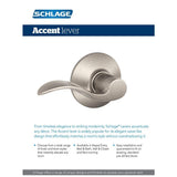 Schlage Accent Matte Black Keyed Entry Door Lever with Addison Trim