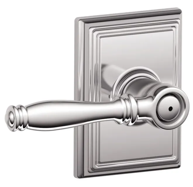 Schlage Birmingham Aged Bronze Privacy Bed/Bath Door Lever with Addison Trim