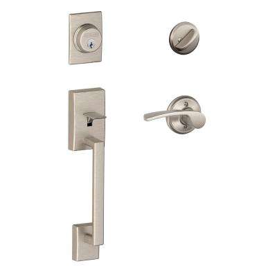 Schlage 
    Custom Camelot Matte Black Single Cylinder Door Handleset with Alexandria Glass Door Knob with Camelot Trim - Super Arbor