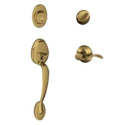 Baldwin 
    Prestige Wesley Single Cylinder Satin Nickel Door Handleset with Alcott Door Knob Featuring SmartKey Security - Super Arbor