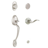 Schlage Plymouth Satin Nickel Left-Handed Accent Lever Dummy Door Handleset
