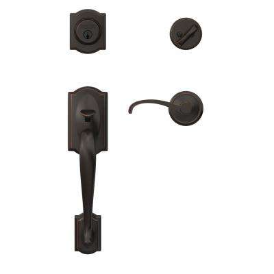 Weslock 
    Molten Bronze Single Cylinder Oil-Rubbed Bronze Stonebriar Door Handleset with Durham Knob - Super Arbor