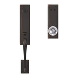 Schlage Custom Addison Aged Bronze 3/4 Trim Dummy Door Handleset with Hobson Glass Door Knob