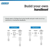 Schlage Camelot Satin Nickel Entry Door Handleset with Left-Handed Flair Lever, FE285 CAM 619 FLA LH